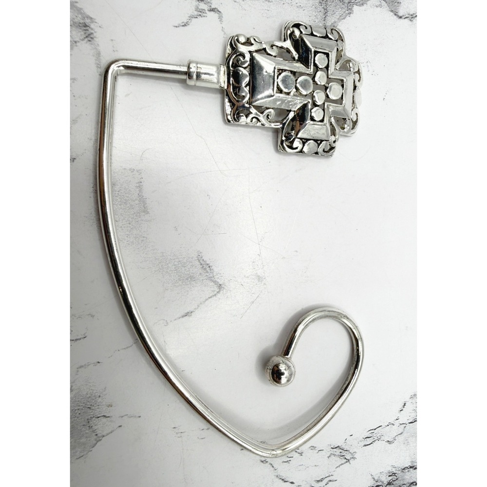 Christian Cross Purse Hook Handbag Holder Table Hook Gift w/ Pouch